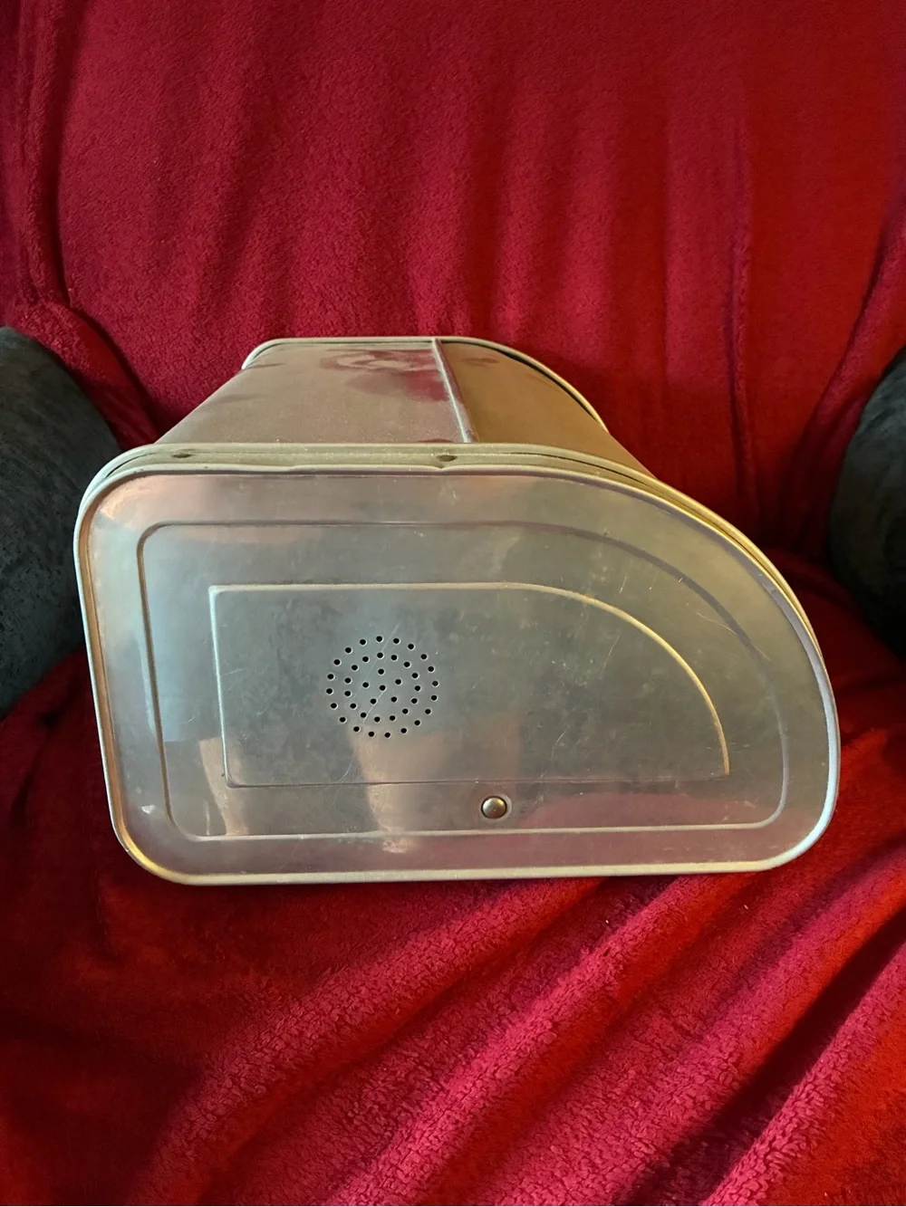 Vintage 1960’s aluminum Roll-Top Bread Box - Countertop Storage